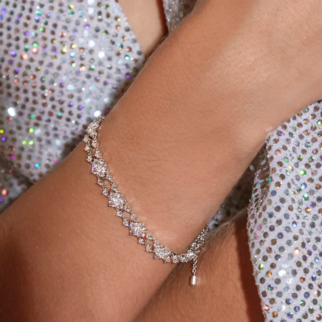 APM Monaco Double Row Diamond Bracelet